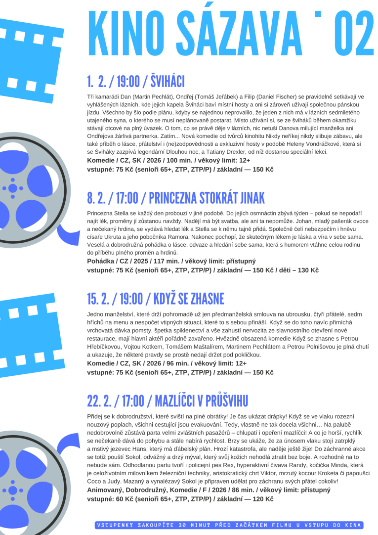 kino - únor